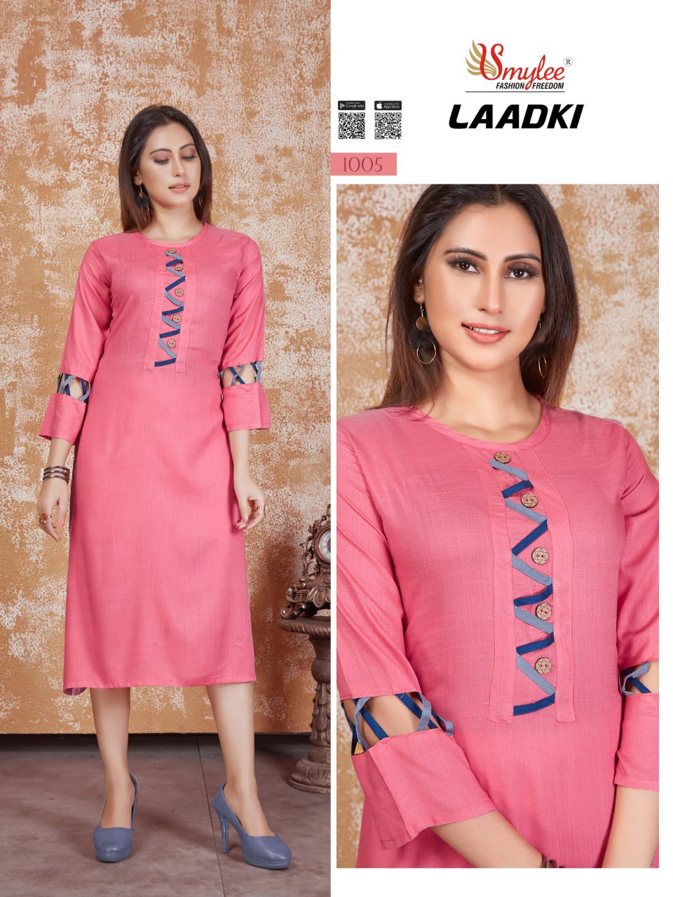 Smylee Ladki Heavy Latest Fancy Designer Ethnic Wear Rayon Casual Kurti Collection
