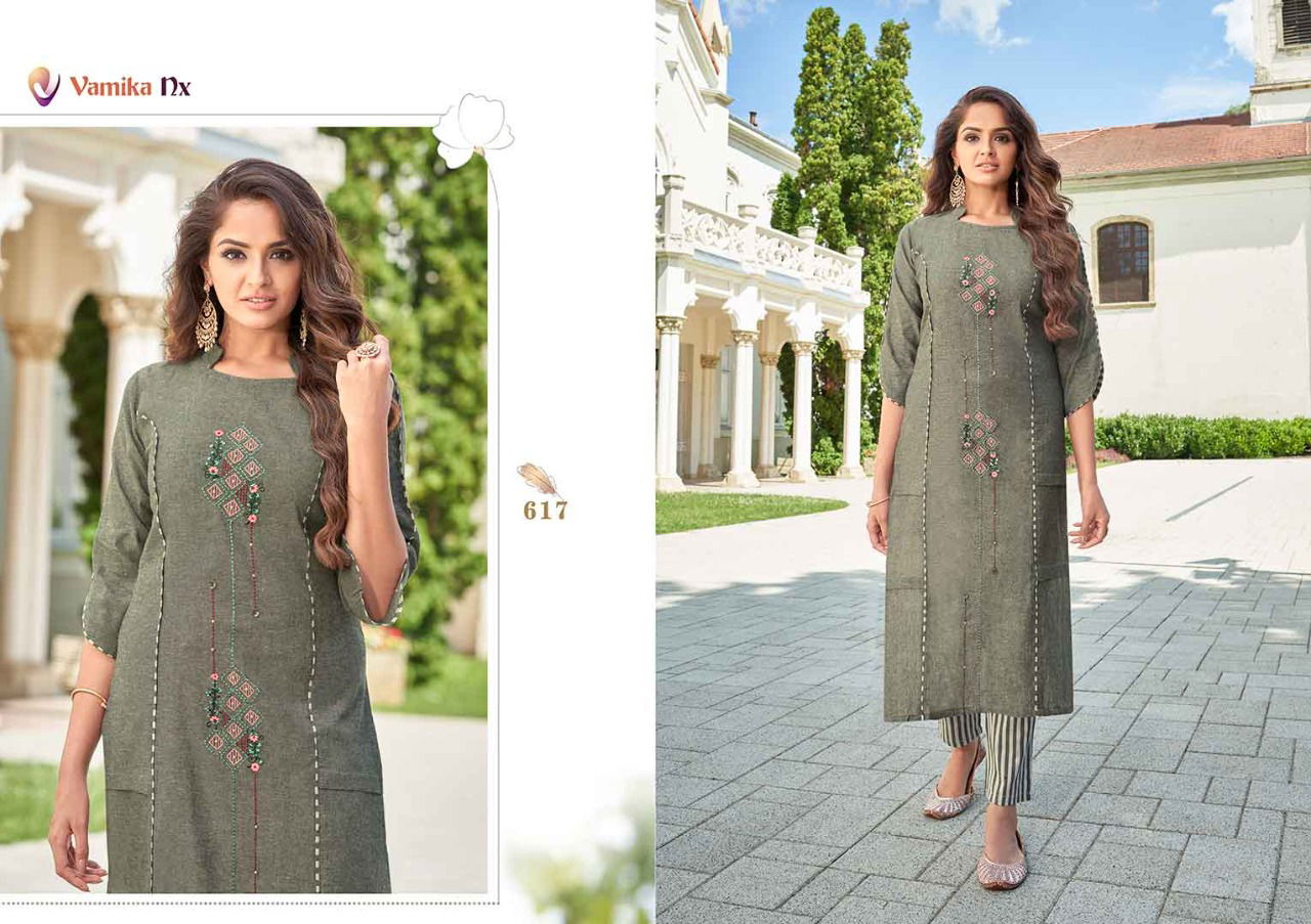 Vamika Nx Apsara 4 Fancy Ethnic Wear Cotton Kurti With Bottom Collection