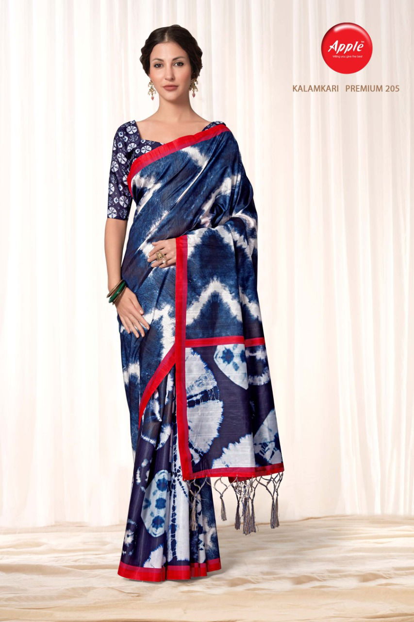 Apple Kalamkari Premium 2 Latest Fancy Designer Regular Casual Wear Printed Saree Collection
