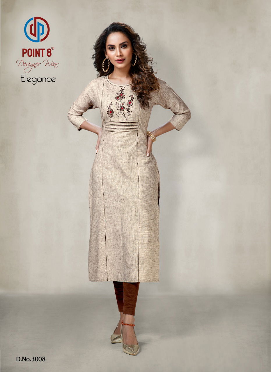 Deeptex Elegance 3 Ethnic Wear Cotton Embroidery Work Kurtis Collection
