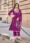 Aarzoo By Mittoo Viscose Weaving Kurti With Bottom Dupatta
