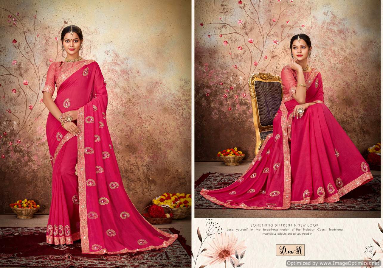 Shravya Avantika Exclusive Fancy Festive Wear Vichitra Silk Saree Collection
