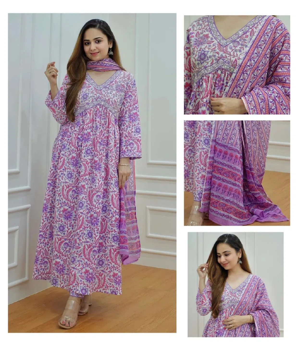 Av Designer Anarkali Kurti With Bottom Dupatta Wholesale In India