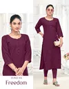 Freedom By Tunic House Viscous Rayon Chikanakari Wholesale Kurtis Suppliers In Mumbai