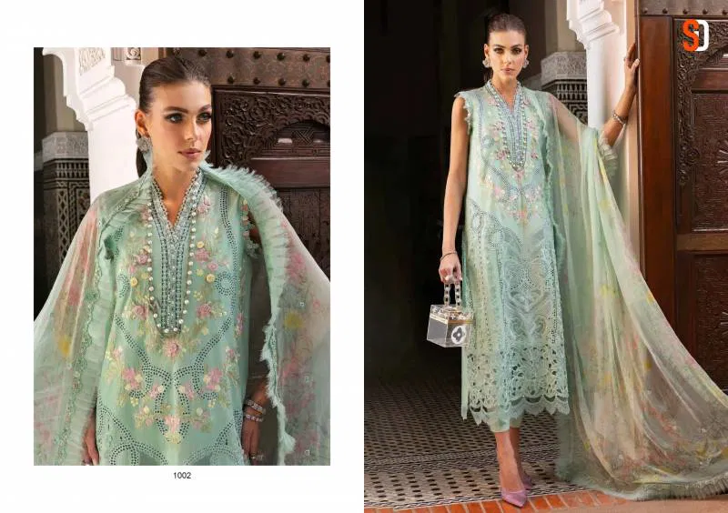 Shraddha Maria B Lawn Chiffon Dupatta Pakistani Salwar Suits Suppliersin India