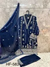 Hoor Tex 583 A To D Slub Armani Embroidery Wedding Salwar Suit 