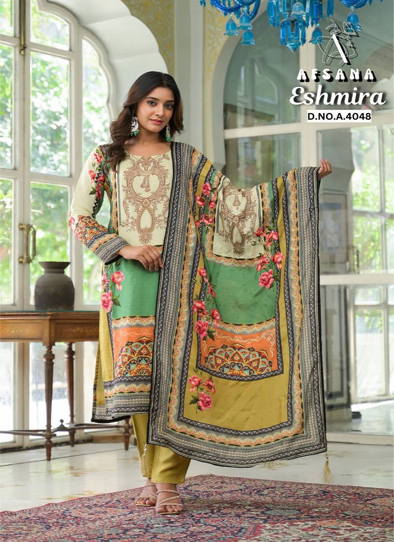 Afsana Eshmira Muslin Digital Print Fancy Ready Made Wholesale Clothing Distributors In India