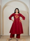 Naisha K 374 Dhabu Cotton Designer A Line Kurti And Plazzo Wholesale Clothing Distributors In India