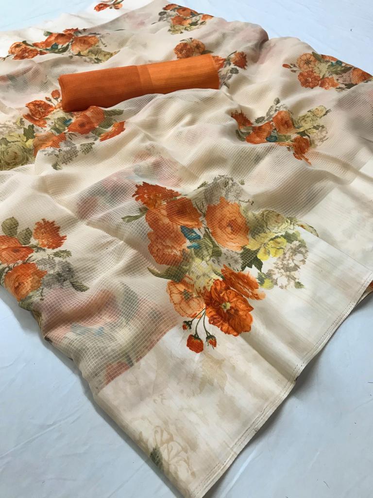 Lt New Collection Daily wear Linen Silk Saree Collection
