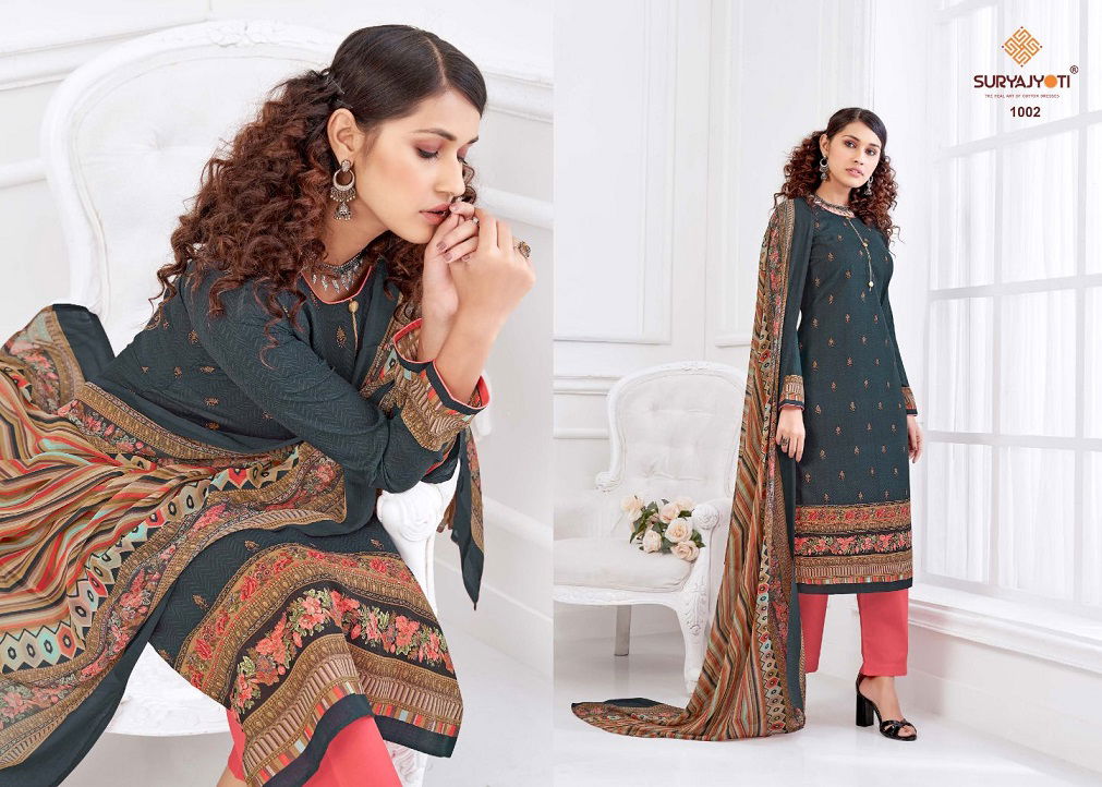 Suryajyoti Pakhee 1 Casual Daily Wear Cotton Designer Dress Material Collection