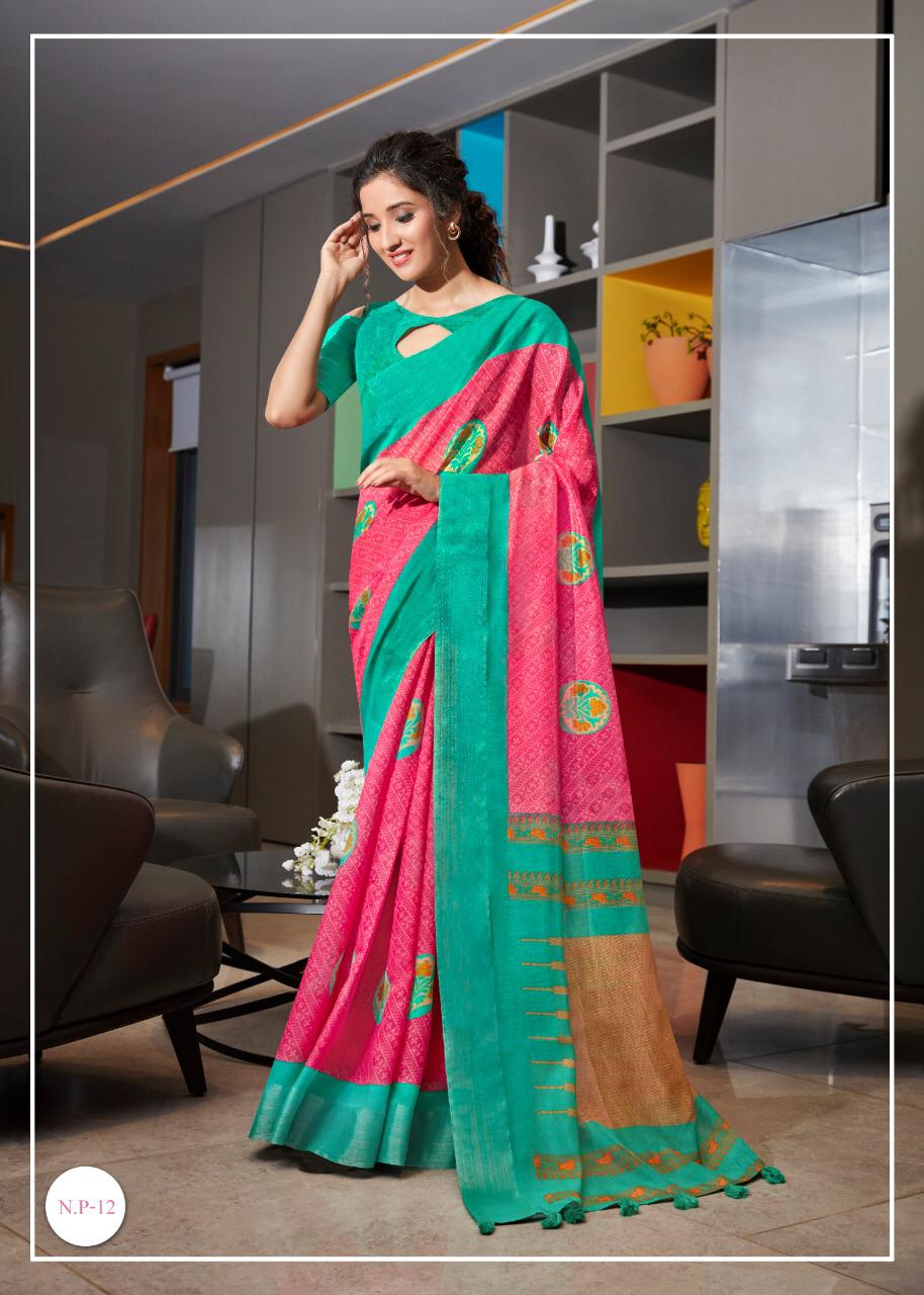Myra Narayanpeth Pattu Printed Stylish Saree Collection For Casual Wear 