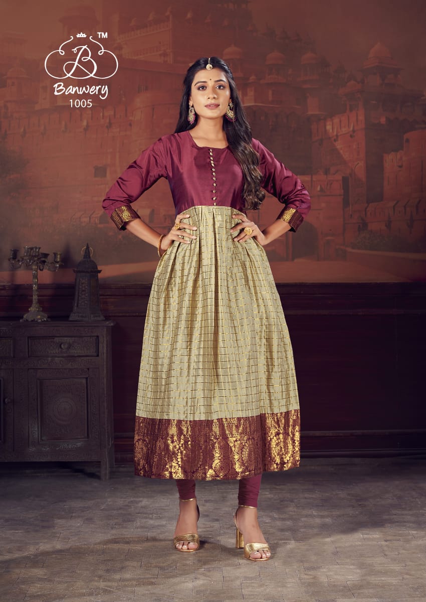 Banwery Pearl Festive Wear Designer Long Gown Style Collection
