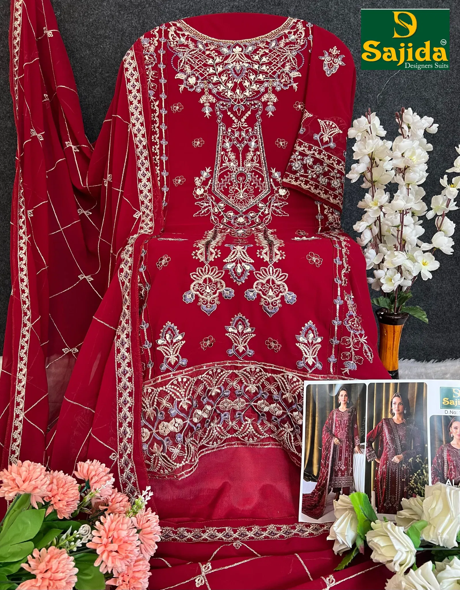  Alaya Vol  by Sajida  1 Georgette Pakistani Salwar Kameez Collection