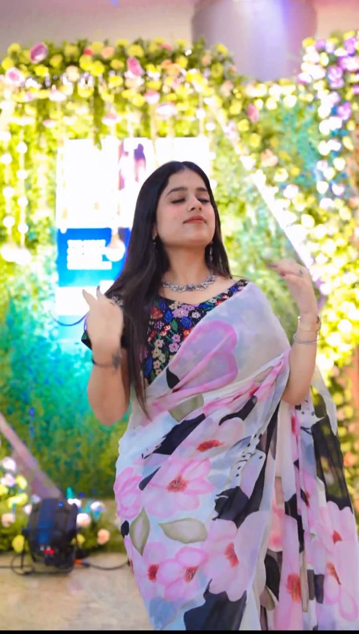 Mg Soft Georgette Printed Daily Wear Sarees Catalog