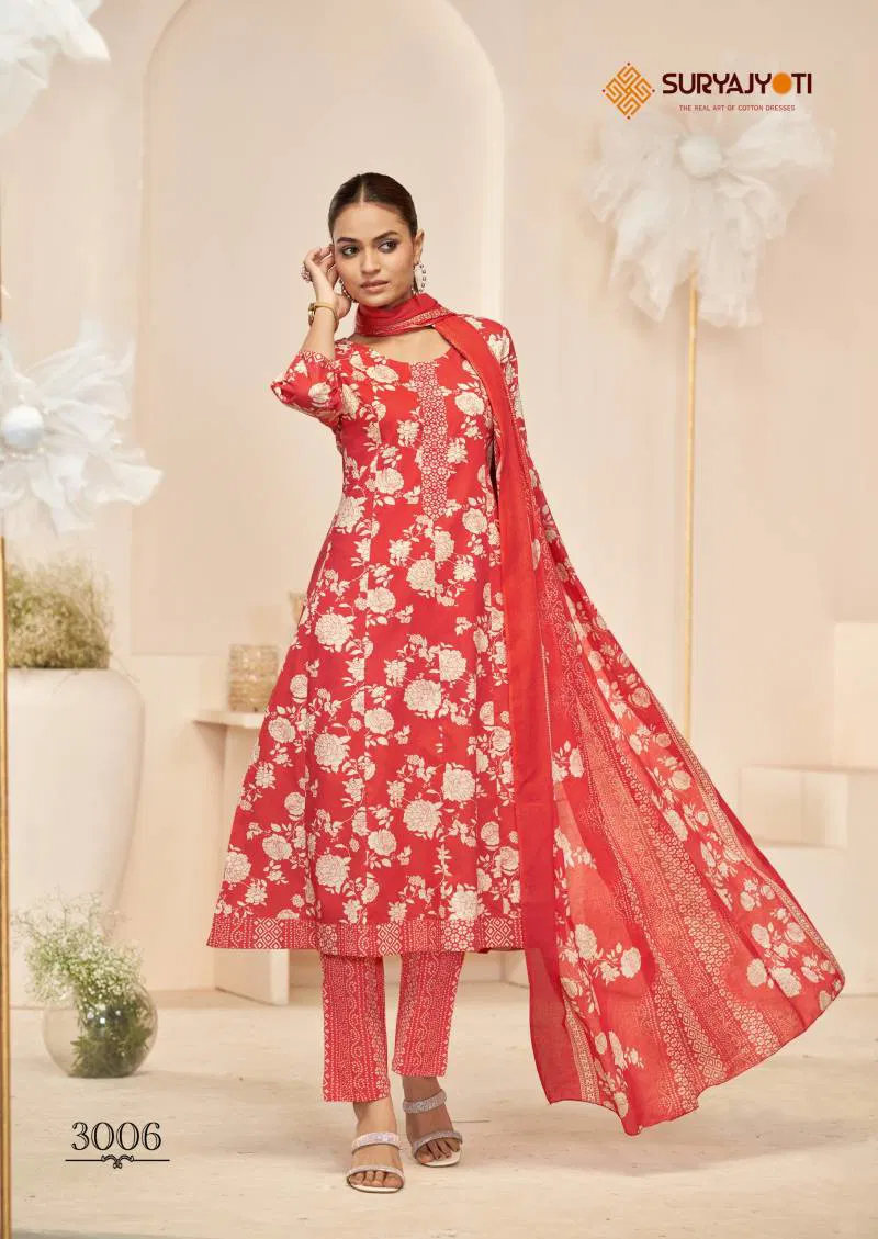Rashmika Vol 3 By Suryajyoti Cotton Printed Kurti Bottom With Dupatta Wholesale Online
