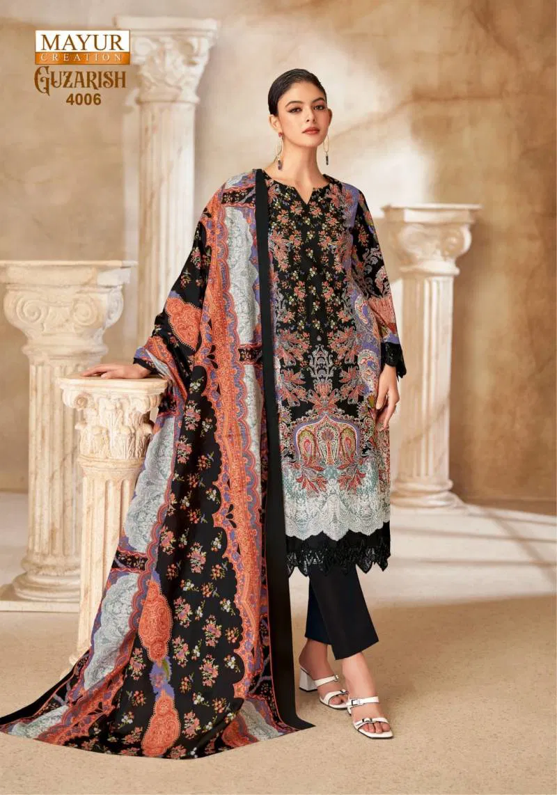 Guzarish Vol 4 By Mayur Cotton Printed Dress Material Wholesalers In Delhi