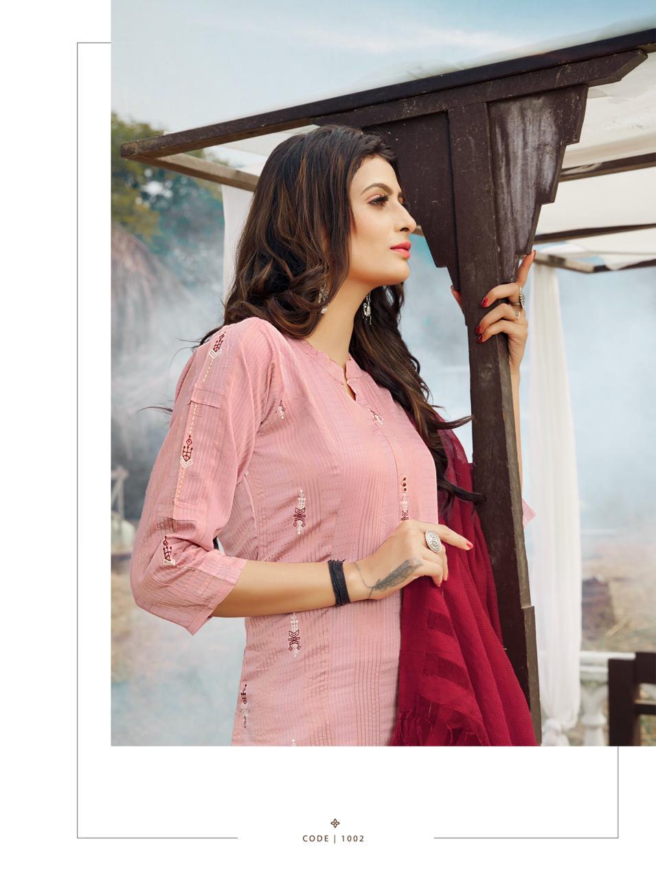RT VASANT Latest Ethnic Wear Embroidery And Block Print Jari Lining With Full Inner Kurti With Bottom Collection