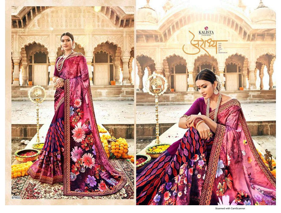 Kalista Autograph Nx Latest Fancy Designer Festive Wear Georgette Saree Collection
