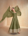 Banaras By Aashirwad Organza Jacquard Silk Designer Gown With Dupatta Wholesalers In Delhi