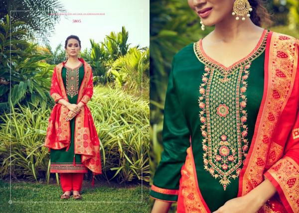 Kessi Virasat 8 Latest fancy Khatli Work Designer Jam Silk Dress Material Collection
