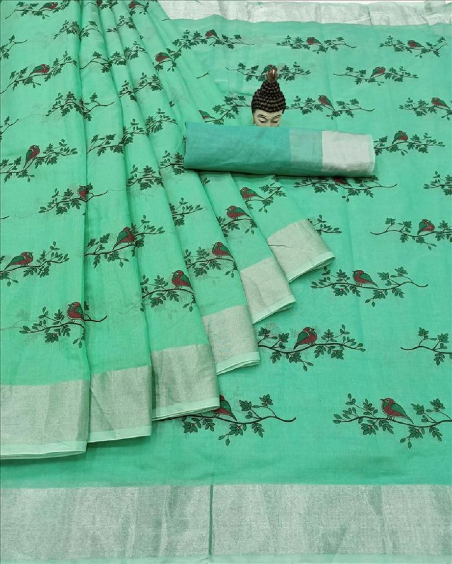 Linen Chakli 2 New Hit Design Arrived Casual Wear Cotton Saree With Zari Border Collection