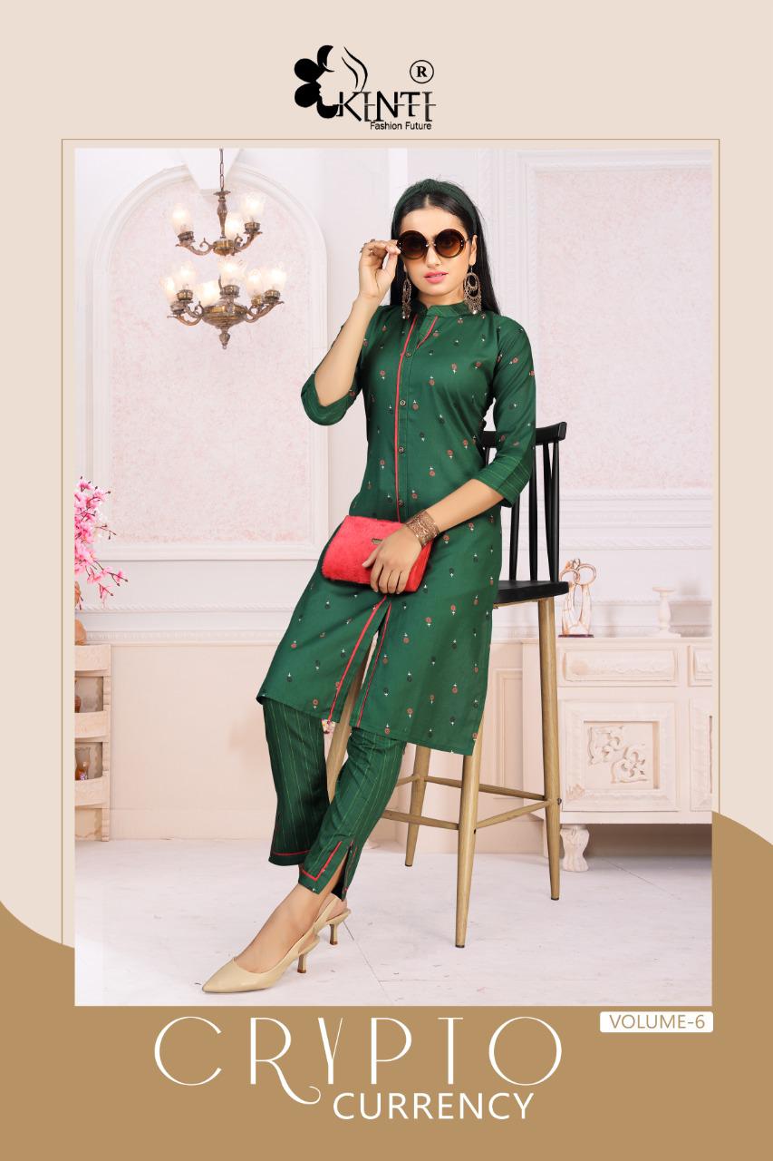 Kinti Crypto Currency 6 Casual Wear Printed Cotton Kurtis Collection

