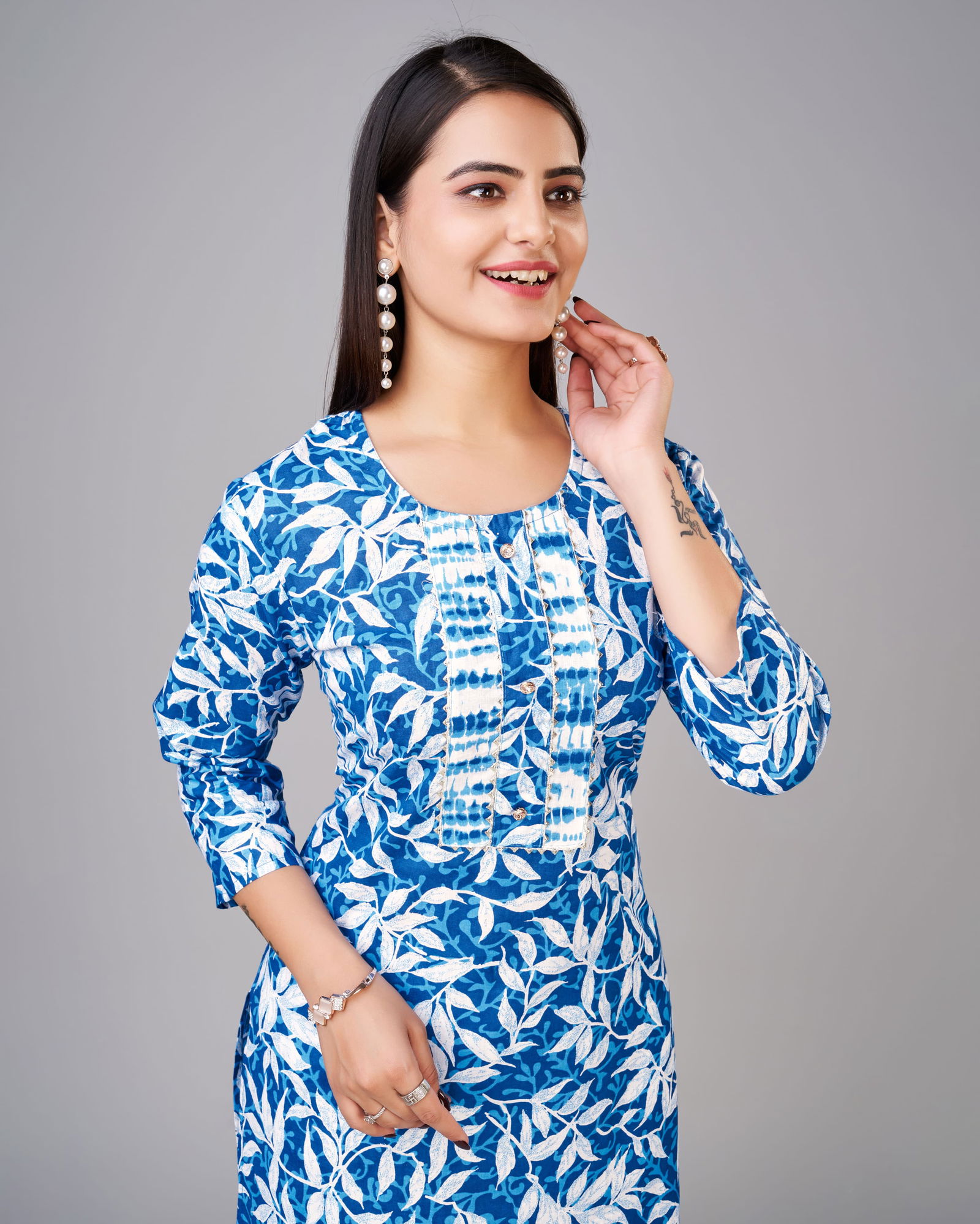 Mann Jaipuri Cotton Printed Kurti With Bottom Catalog