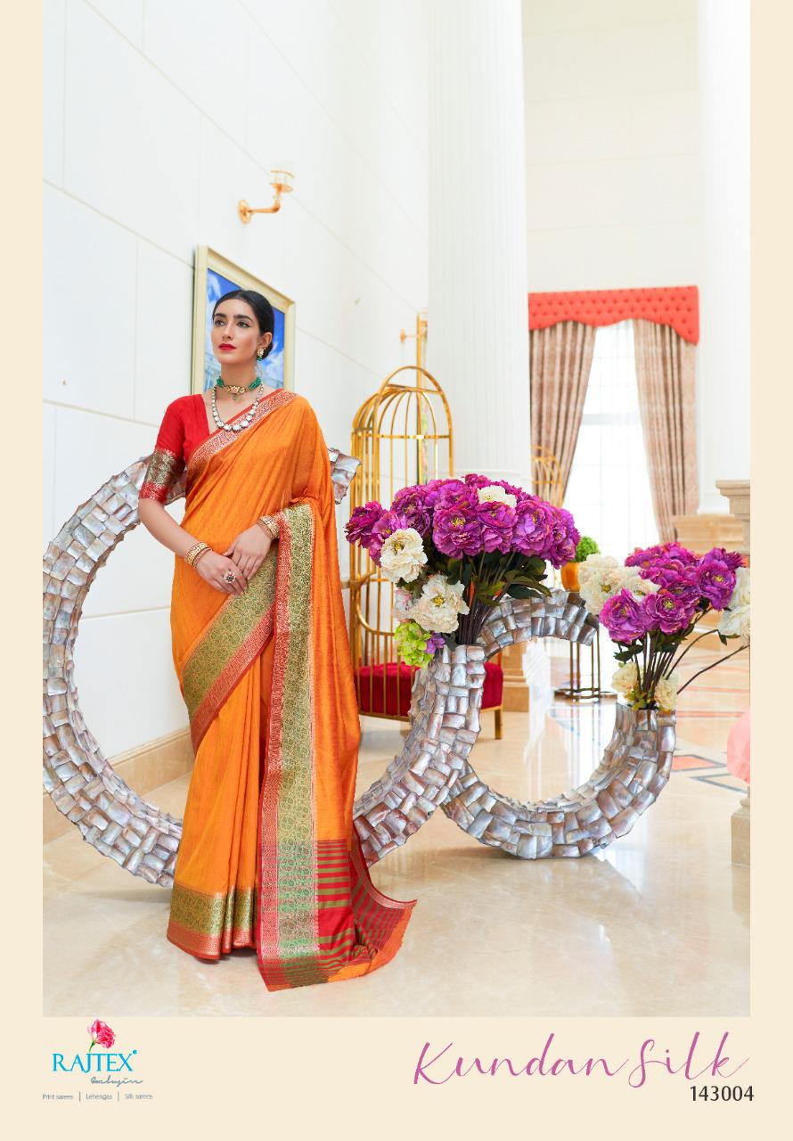 Rajtex Kundan Silk Latest Rich Look Designer Bordered Saree Collection 