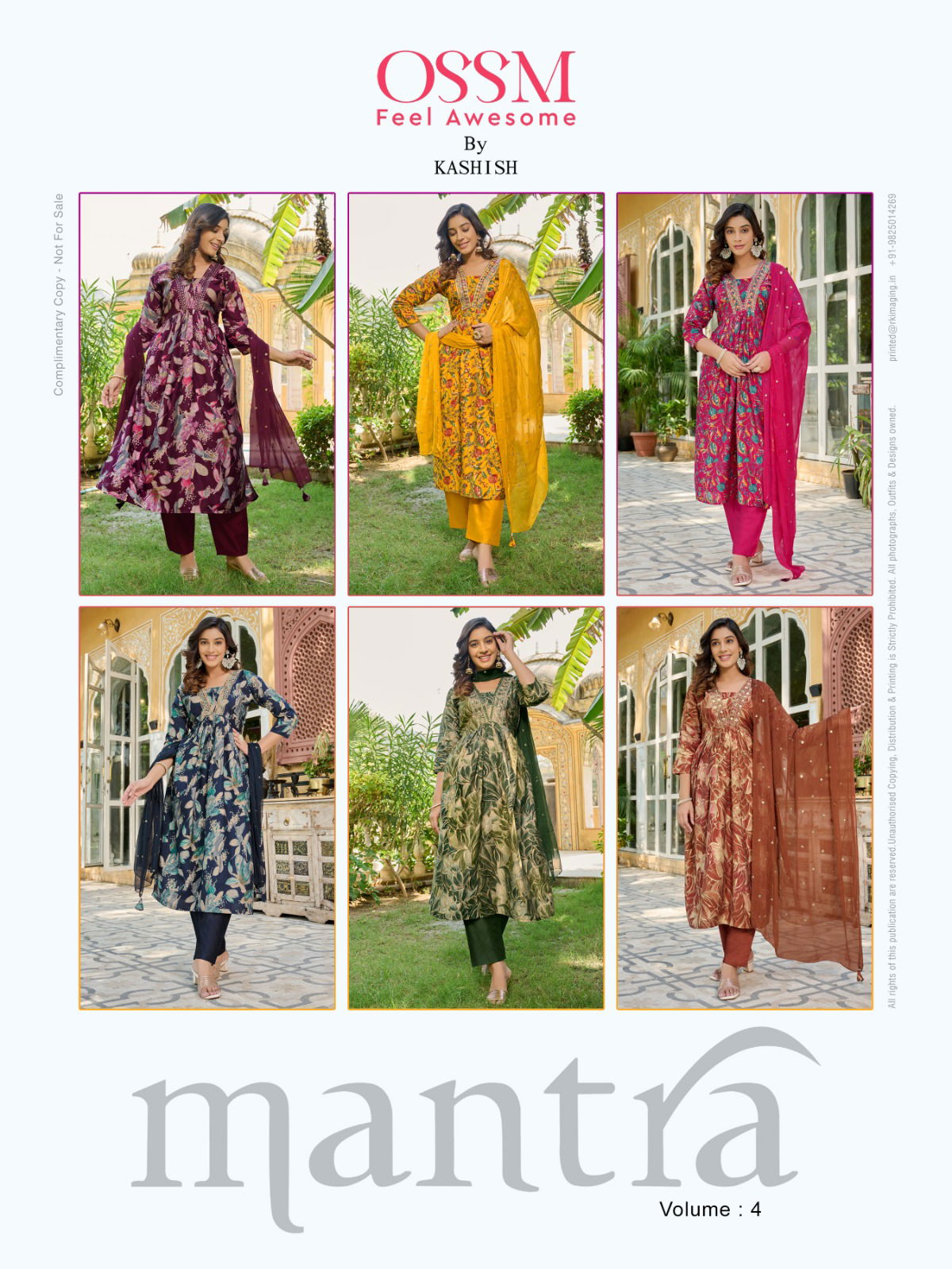 Mantra Vol 4 By Ossm Alia/Kiara V Neck Kurti With Bottom Dupatta Catalog