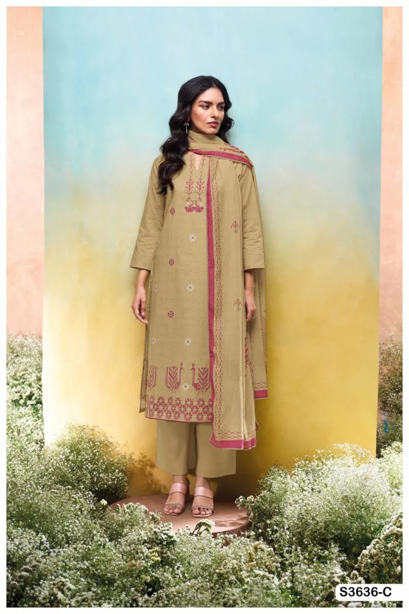 Nadesha By Ganga Cotton Printed Embroidered Salwar Kameez Bulk Orders In India