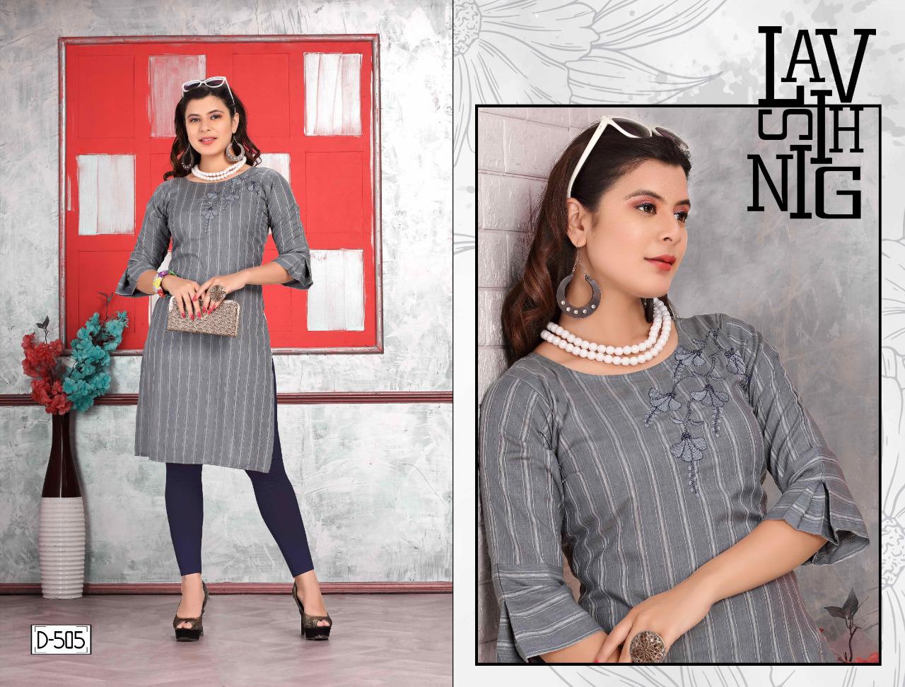 Trendy Divine Latest Fancy Regular Wear Straight Designer Rayon Kurtis Collection
