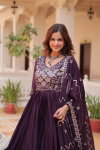 Sn 2407 Beautiful Georgette Gown With Dupatta Wholesalers In Delhi