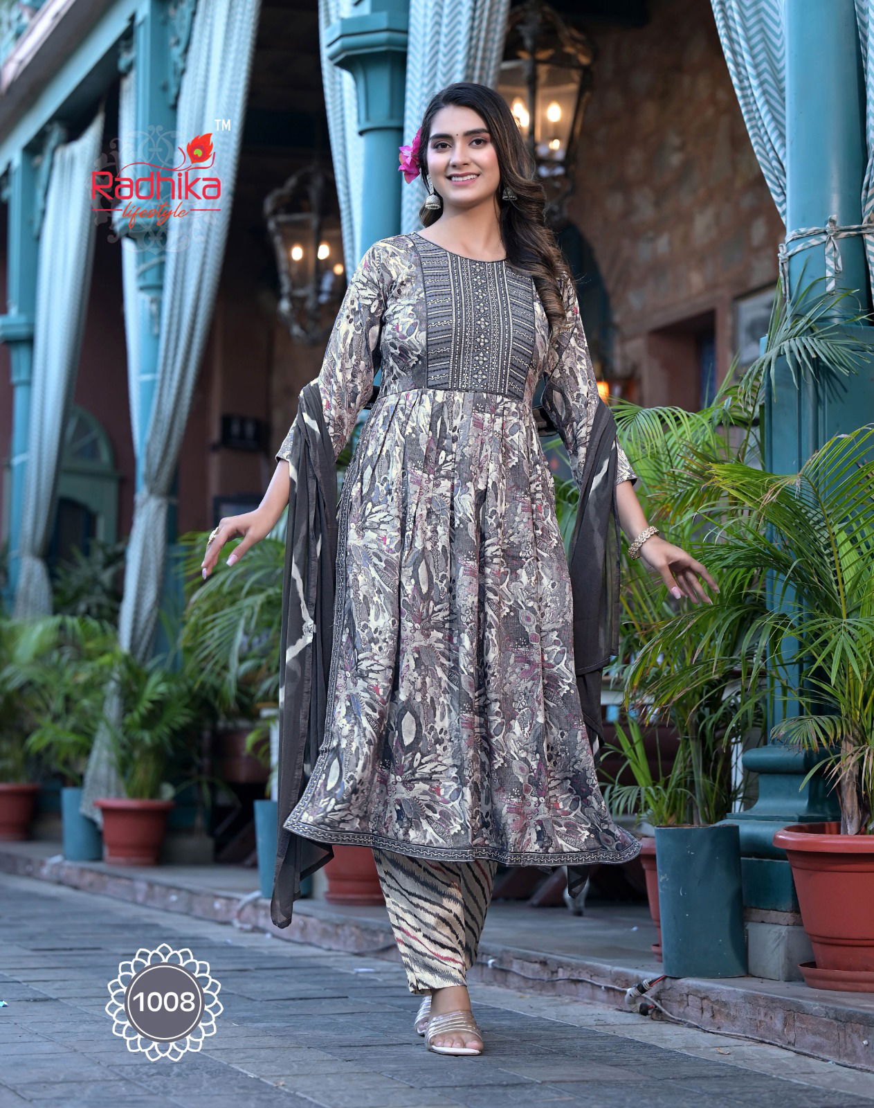 Resham Vol 1 By Radhika Foil Printed Kurti Bottom With Dupatta Catalog
