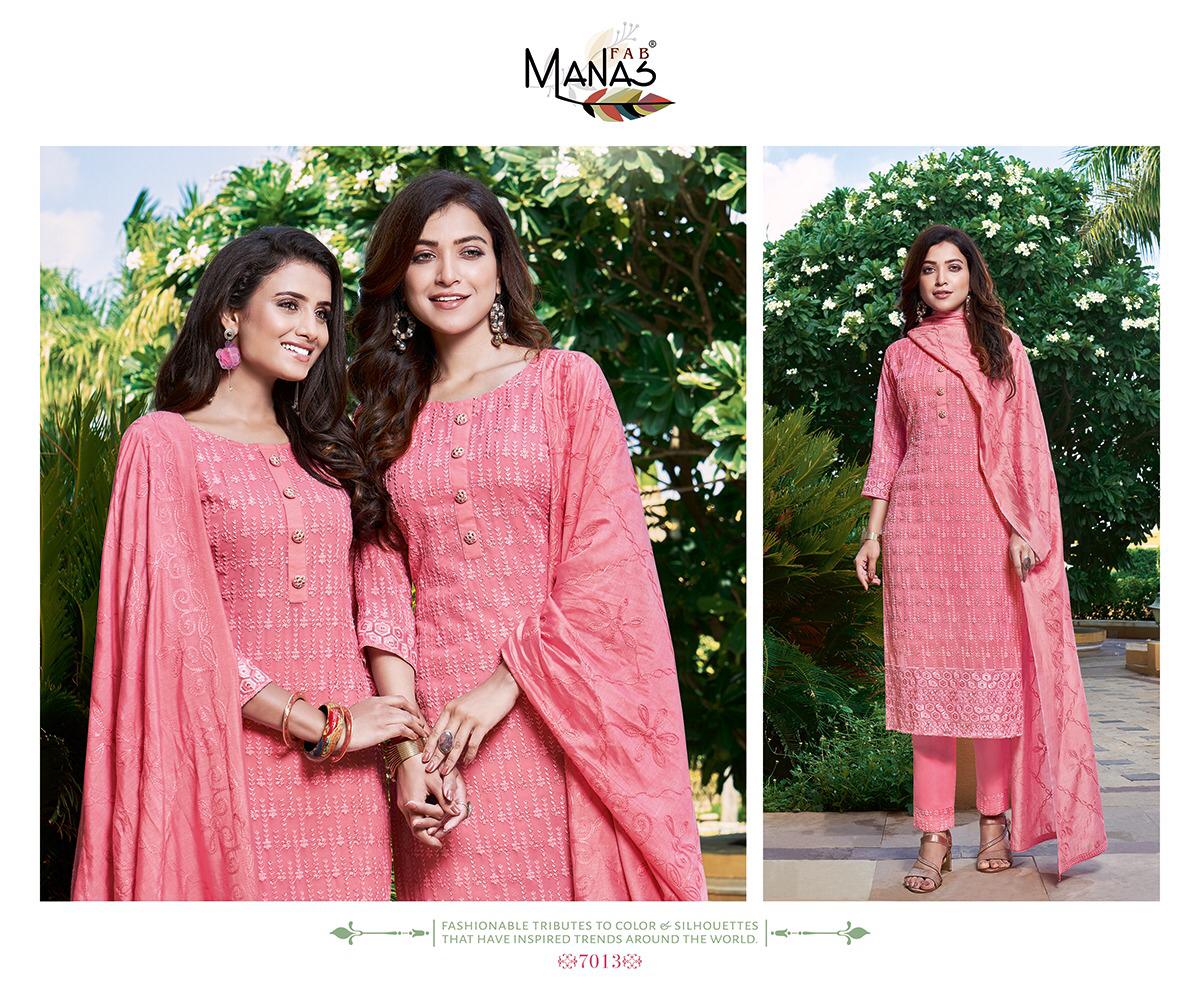 Manas Schiffli 3 Georgette Fancy Festive Wear Ready Made Designer Collection
