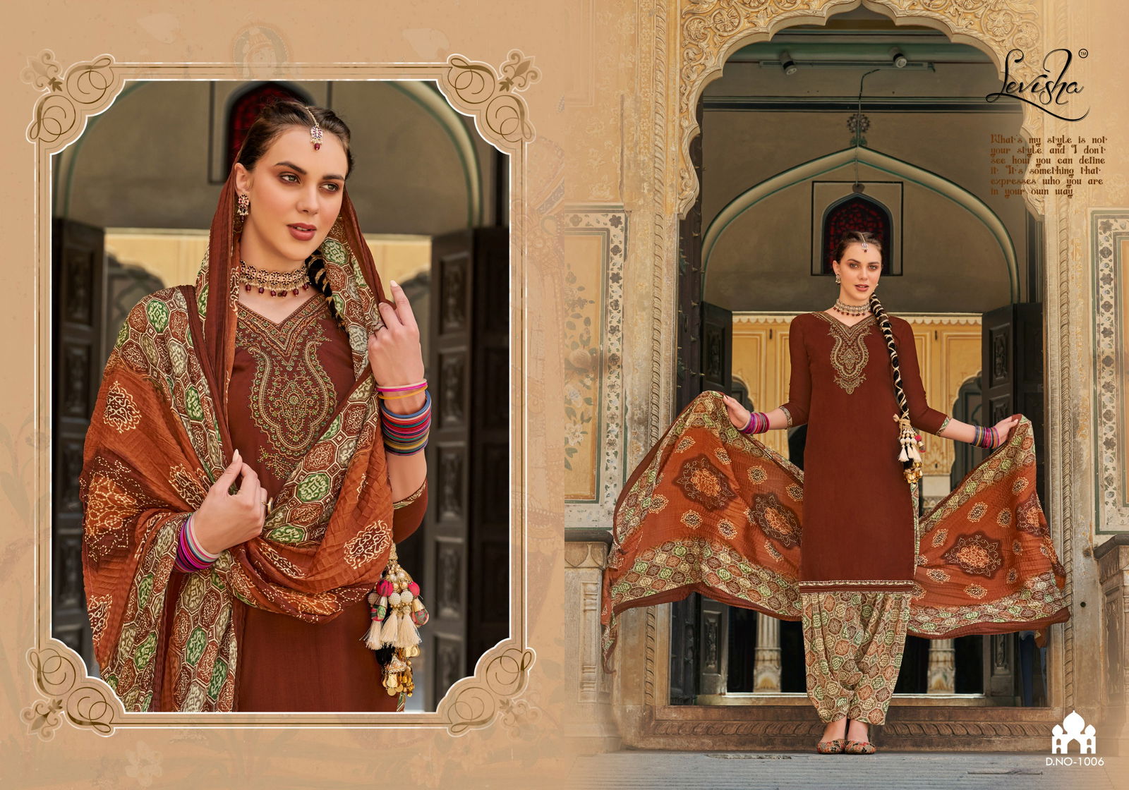 Nikhar Patiyala By Levisha Viscose Rayon Embroidery Punjabi Dress Material Wholesale Shop In Surat 