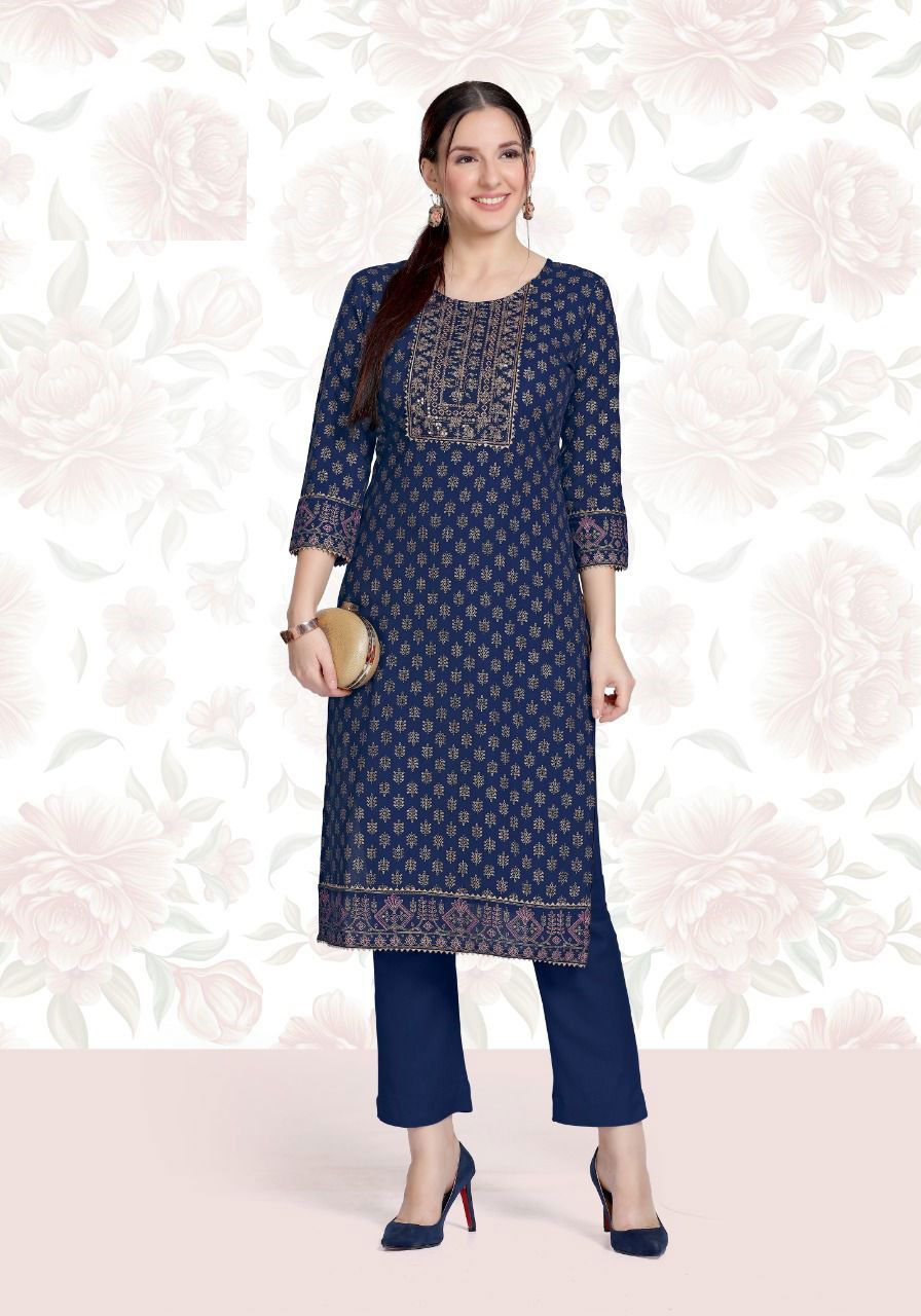 Suryajyoti Tara 1 Latest Fancy Ethnic Wear Designer Kurti With Pant Collection