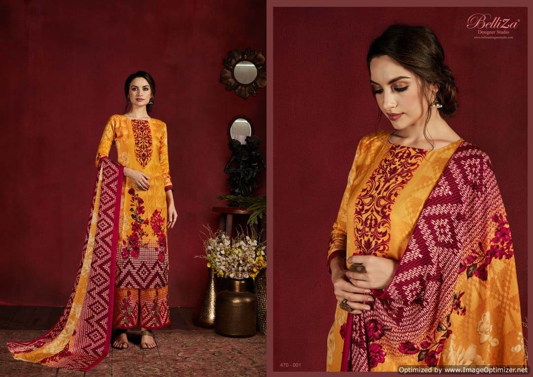 Belliza Nazakat Latest Daily Wear Printed Pure Pashmina Dress Material Collection 