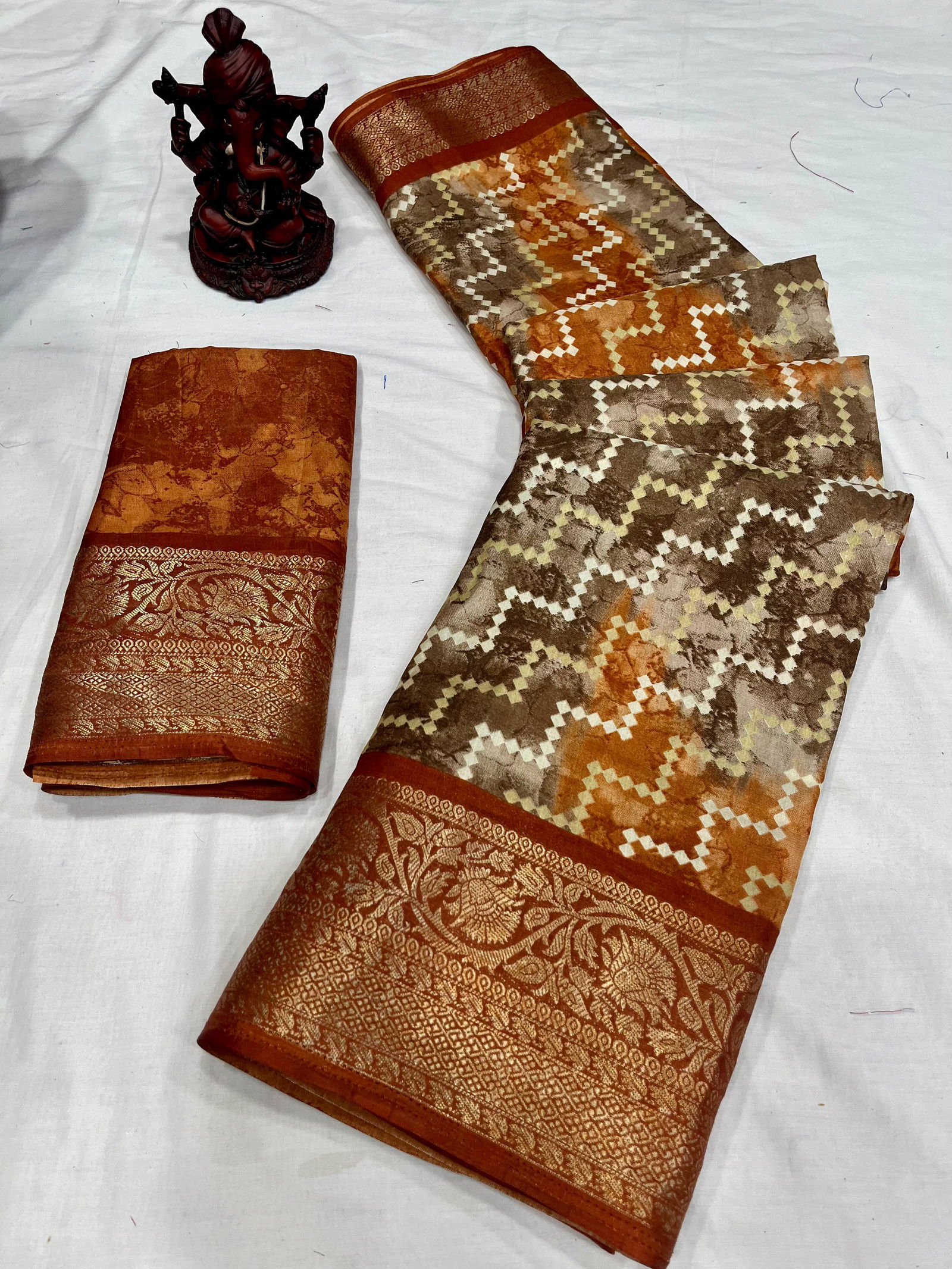 Wow lehriya Printed Designer Sarees Catalog