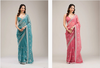 Bt 439 Crunchy Chiffon Diamond Worked Premium Saree Exporters In India