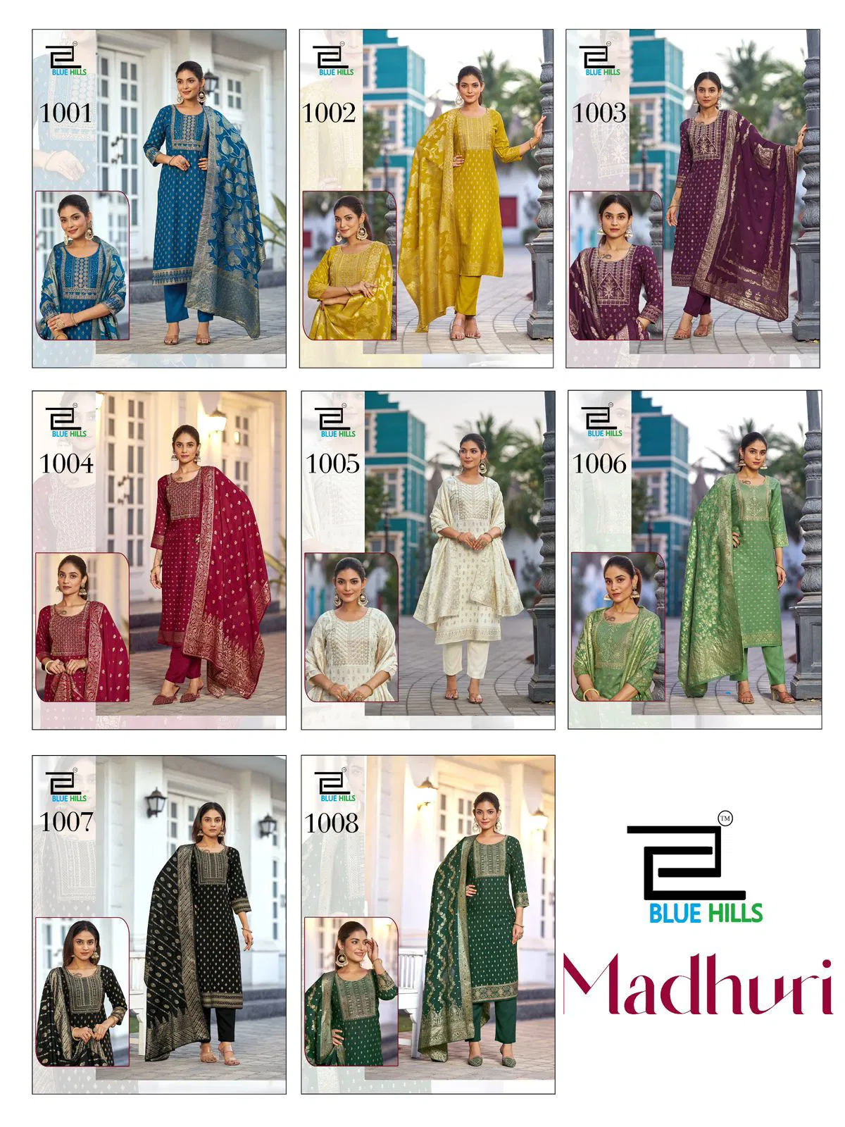 Madhuri By Blue Hills Rayon Embroidery Kurti With Bottom Dupatta Orders In India