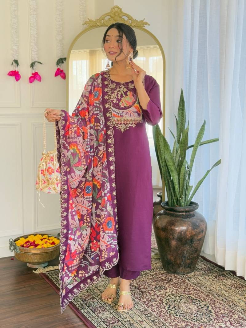 Nari 1 Chanderi Viscose Kurti Bottom With Dupatta Wholesale In India
