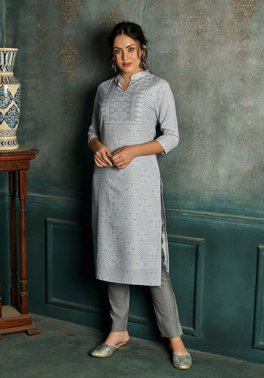 Viscose 1 Latest Fancy Designer Ethnic Wear viscose cotton Printed Designer Kurtis Collection
