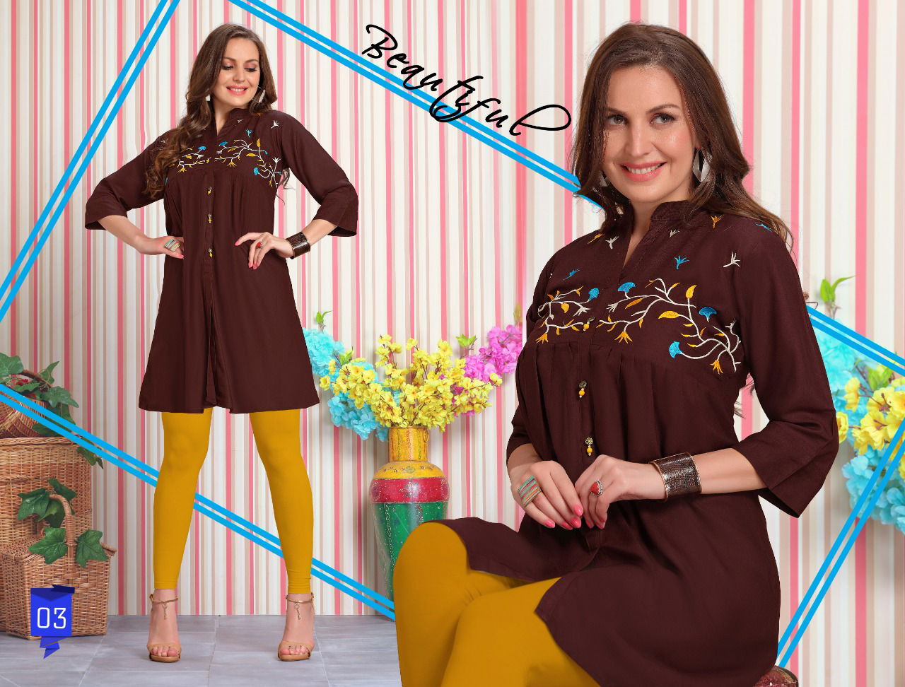 Trendy Fiza 4 fancy designer Casual Regular Wear Heavy Rayon Short Kurtis Collection