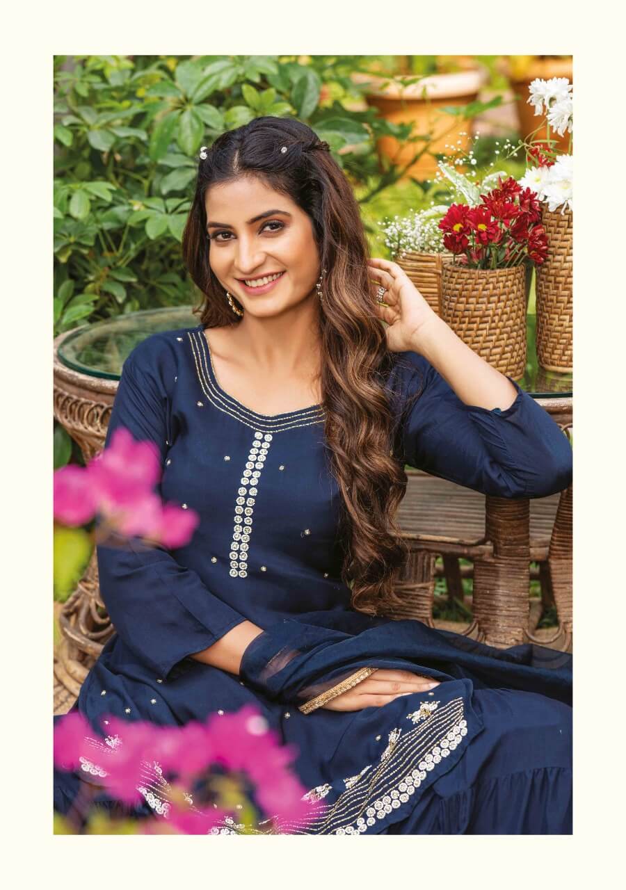 Wanna Forever New Fancy Designer Festive Wear Kurti With Sharara And Dupatta Collection