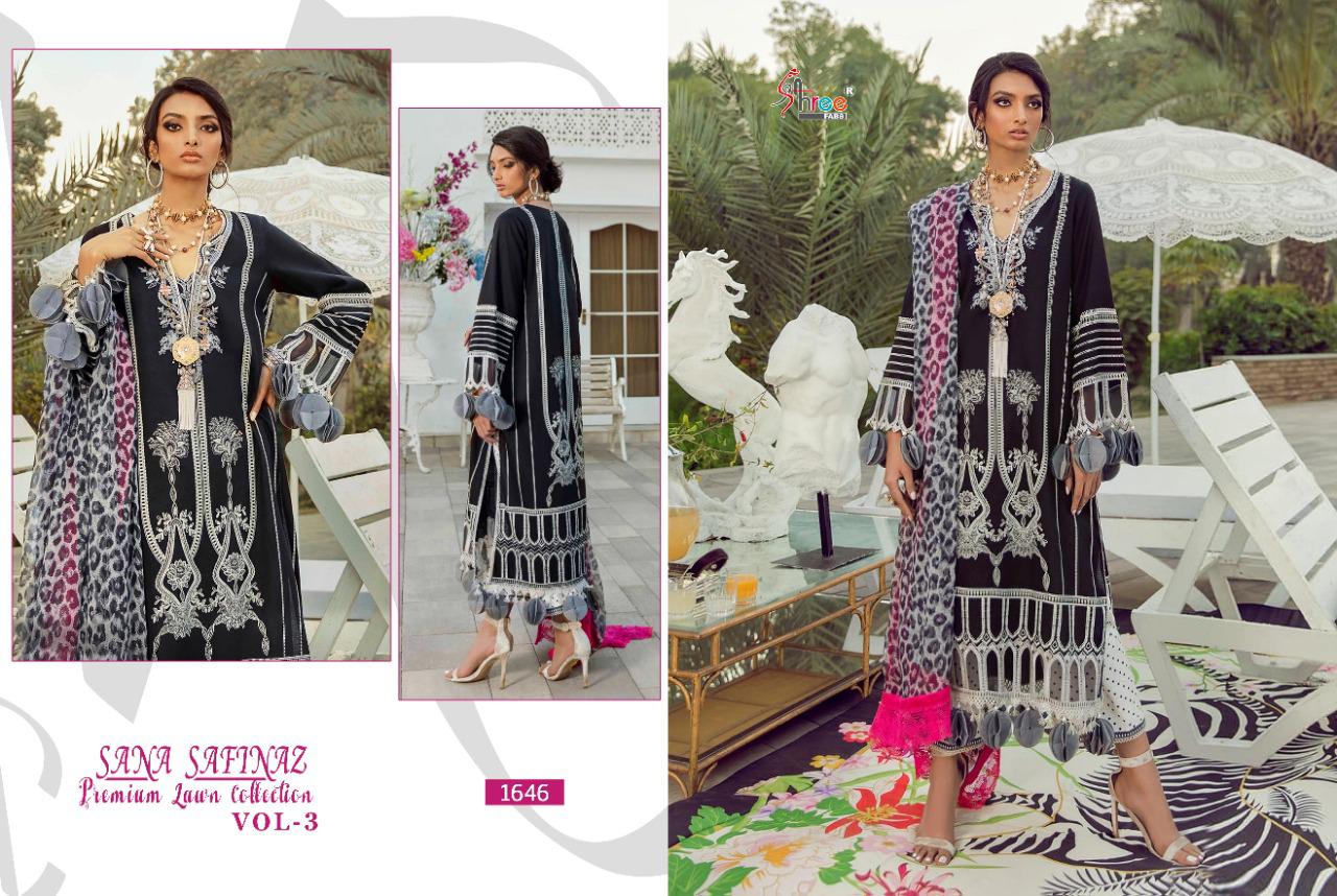 SANA SAFINAZ PREMIUM  LAWN COLLECTION VOL-03 Latest Fancy Designer Pure Lawn Cotton With Embroidery Work Pakistani Salwar Suit Collection