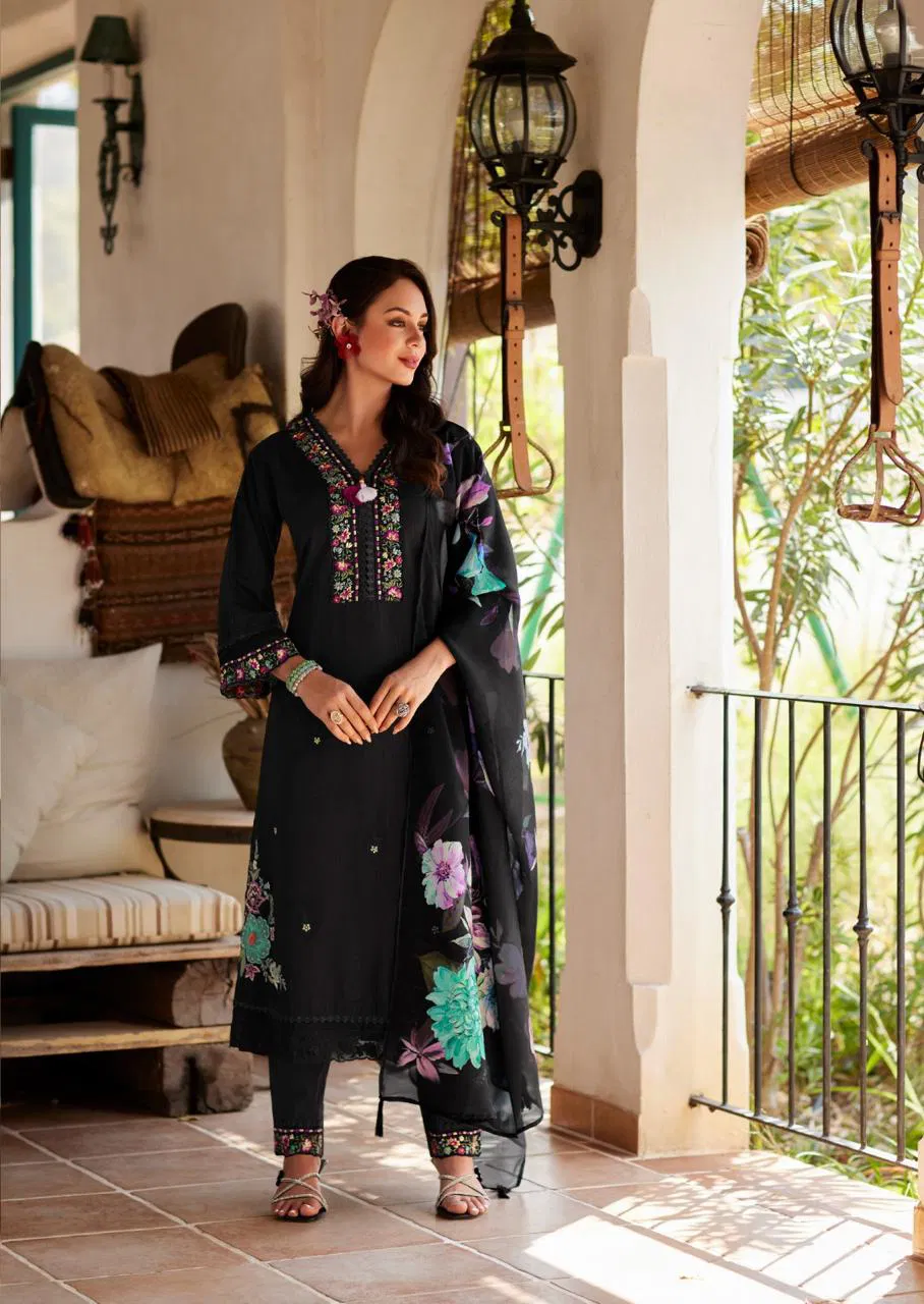 Viviana By Prm Pure Cotton Embroidery kurti With Bottom Dupatta Wholesale Online
