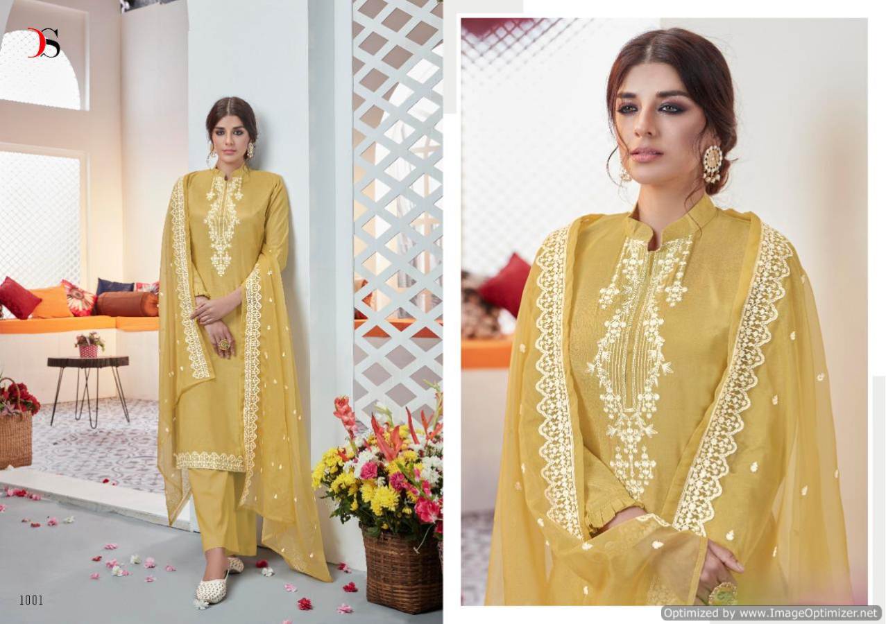 Deepsy Heavin Latest Designer Heavy Fancy Dress Material Collection With Pure Organza Embroidery Work Dupatta 