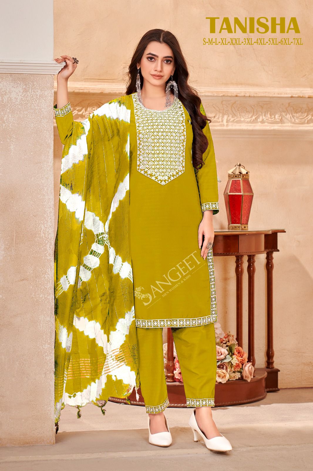 Tanisha By Sangeet Viscose Rayon Embroidery Kurti With Bottom Dupatta Wholesale Shop In Surat