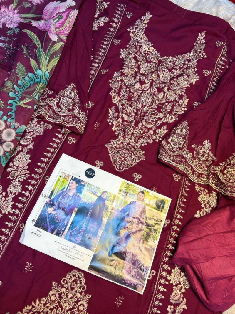 Mehboob Tex 1617 Chiffon Dupatta Pakistani Salwar Suits Wholesale In India