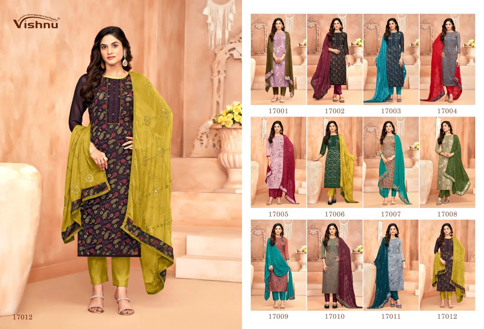 Libaas By Vishnu Roman Georgette Brasso Wholesale Dress Material In India